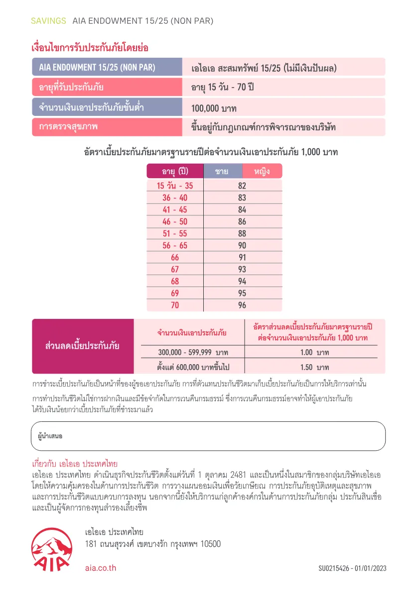 AIA Endowment 15/25 — หน้า 5