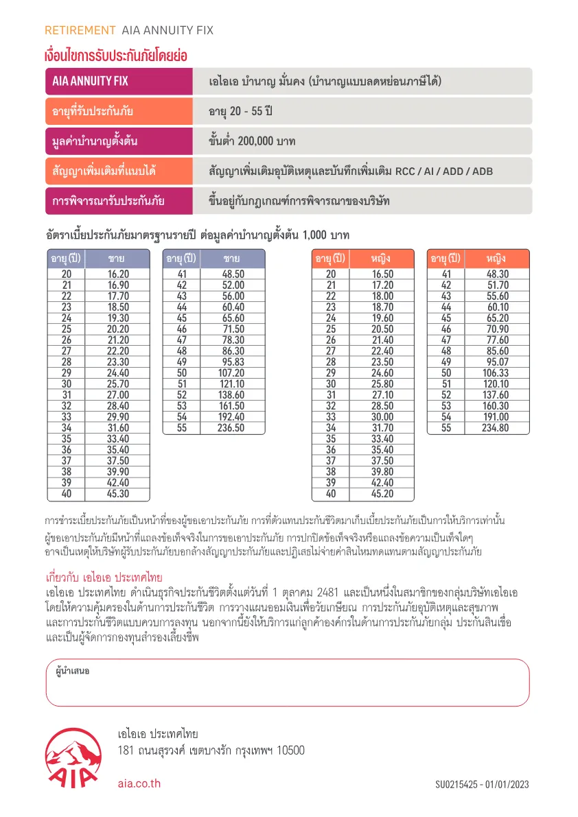 AIA Annuity Fix — หน้า 6