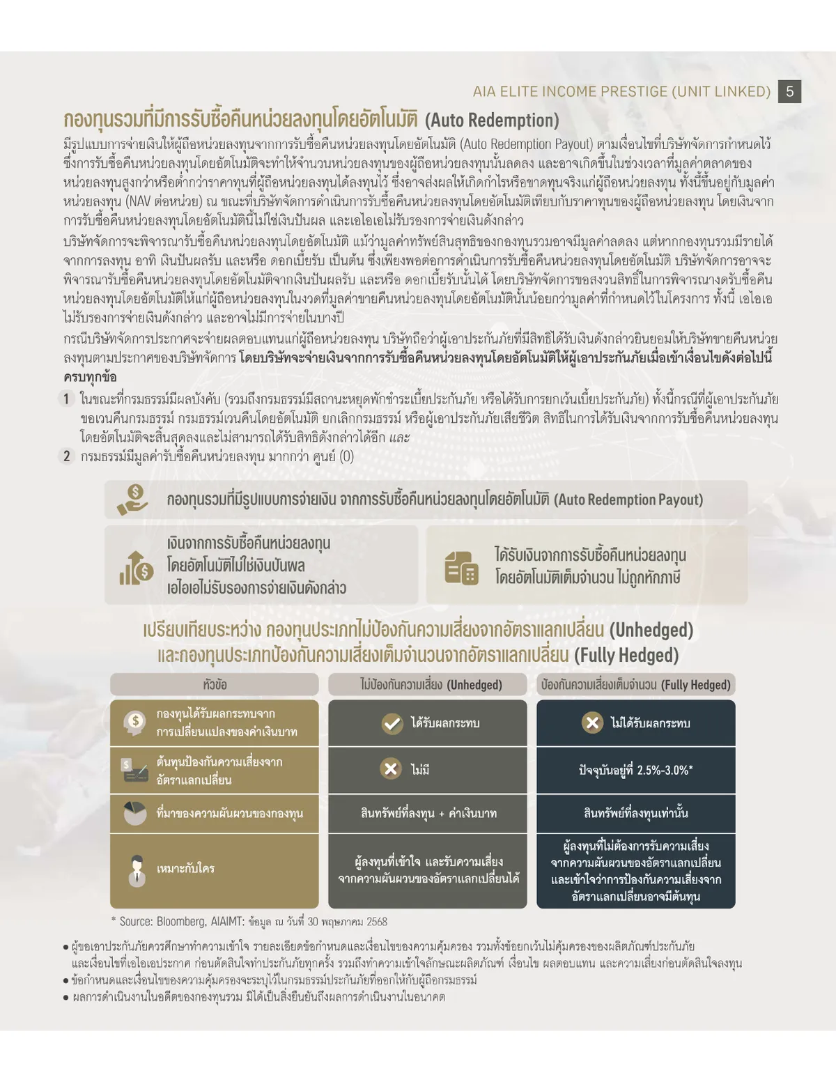AIA Elite Income Prestige (Unit Linked) — หน้า 5