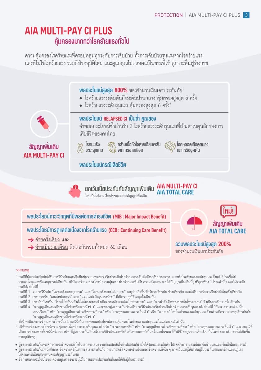 AIA Multi-Pay CI Plus — หน้า 3
